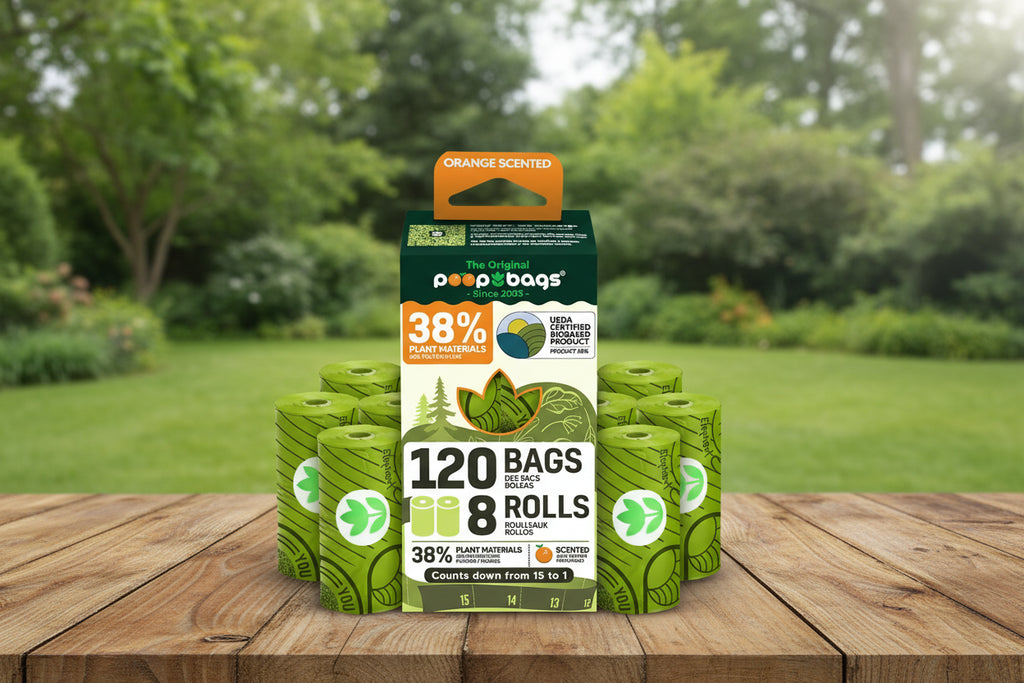The Original Poop Bags Orange Scented USDA Biobased Rolls