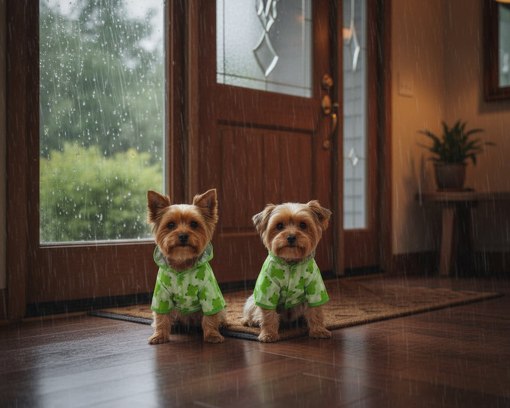Clear View Froggy Raincoat with Fleece Lining and Detachable Hood