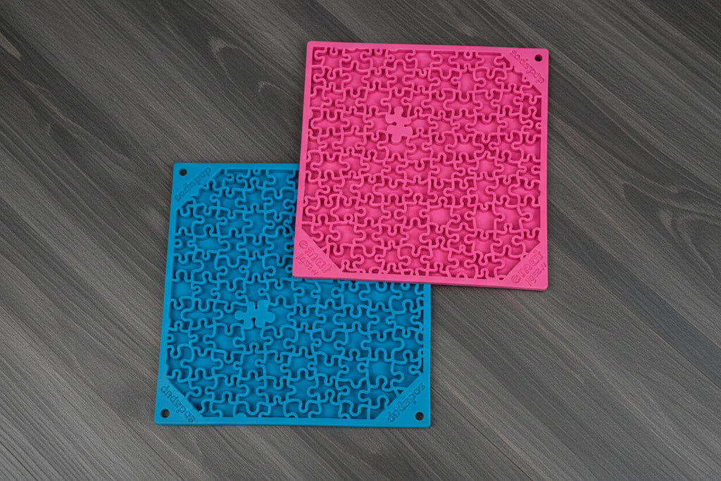Lick Mat Bundle-Large Blue Jigsaw & Large Pink Jigsaw