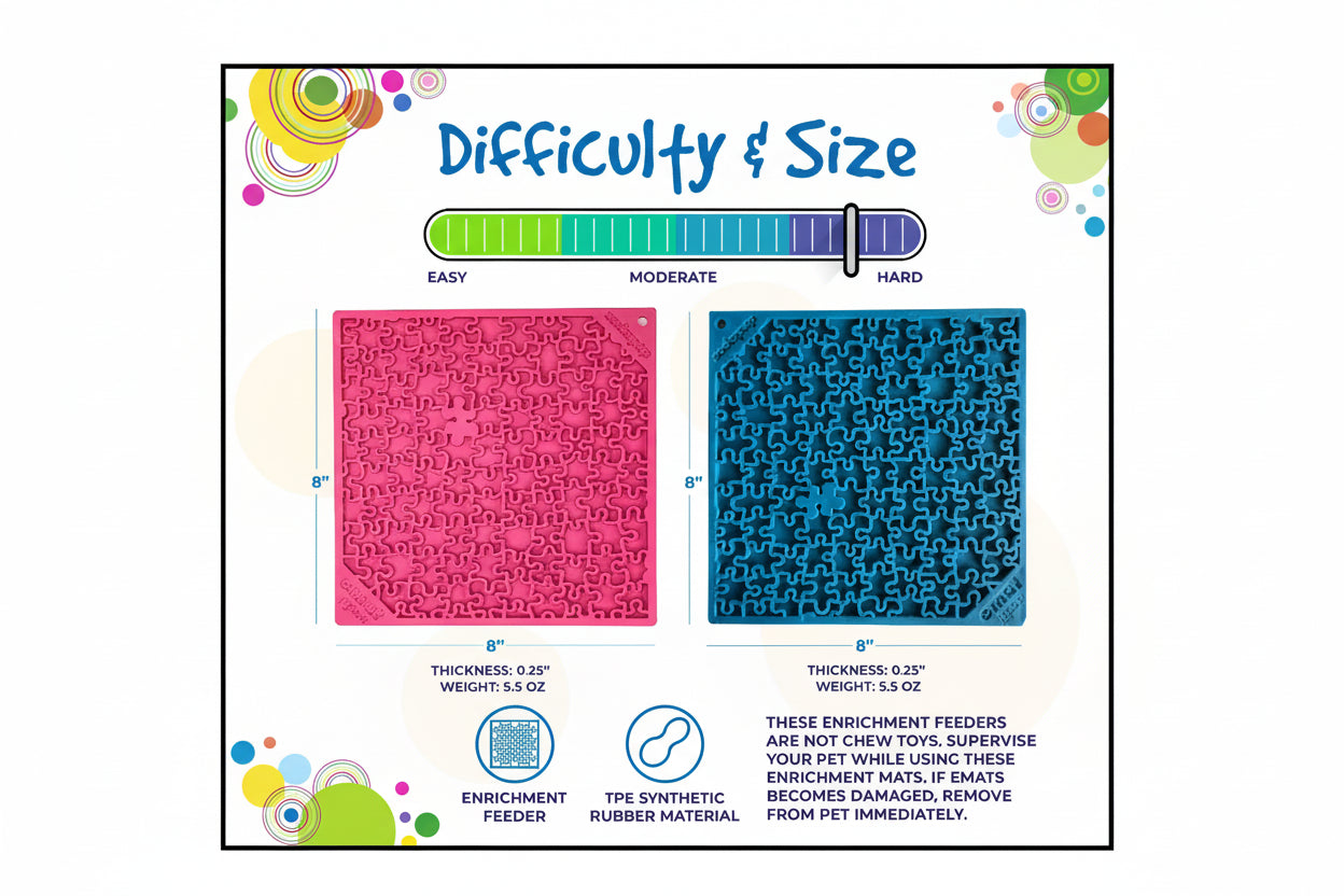 Lick Mat Bundle-Large Blue Jigsaw & Large Pink Jigsaw